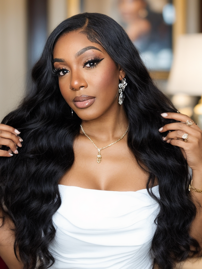 Simidola Pre-Bleached Knots Body Wave 13x4 13x6 HD Lace  Human Hair Wear Go Glueless Wig With Elastic Drawstring