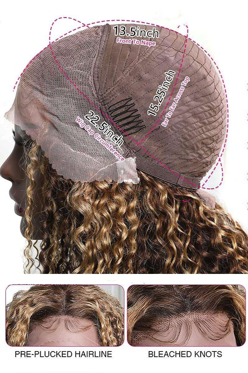 Simidola Splendid Highlight Brown Deep Wave Lace Frontal Wig