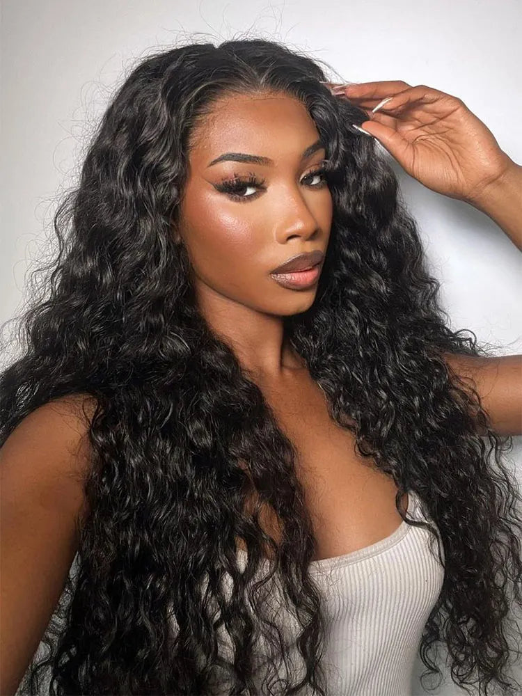 Simidola 4x4 HD Lace 200% Density Closure Water Wave Human Hair Wig