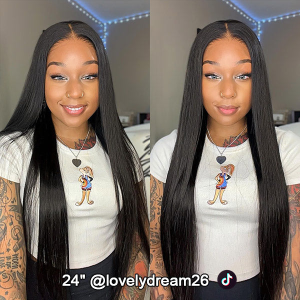 Simidolahair Silky Straight Easy Wear Go Glueless Wigs Pre Cut 7x5 HD Lace Closure Wigs Beginner Friendly