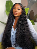 Simidola 13x4 Transparent / HD Lace 250% Density Deep Wave Front Wigs Pre Plucked