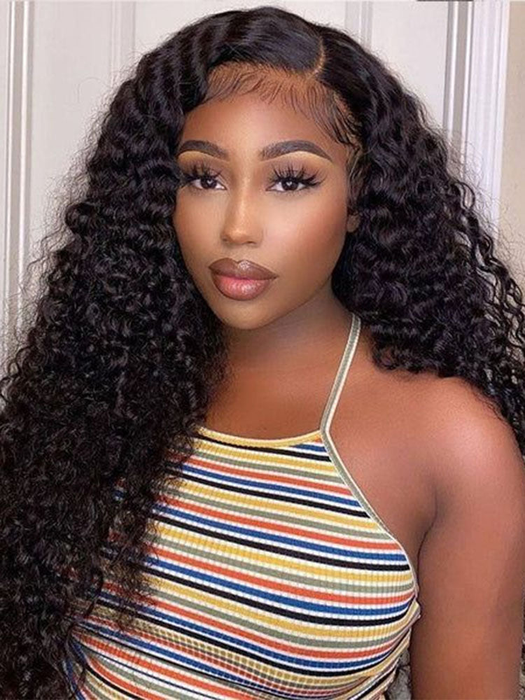 Simidola 4C Edges 13x6 | Type 4C Kinky Edges Human Hair Wigs Kinky Curly 13x6 Lace Frontal Wig With Realistic Hairline