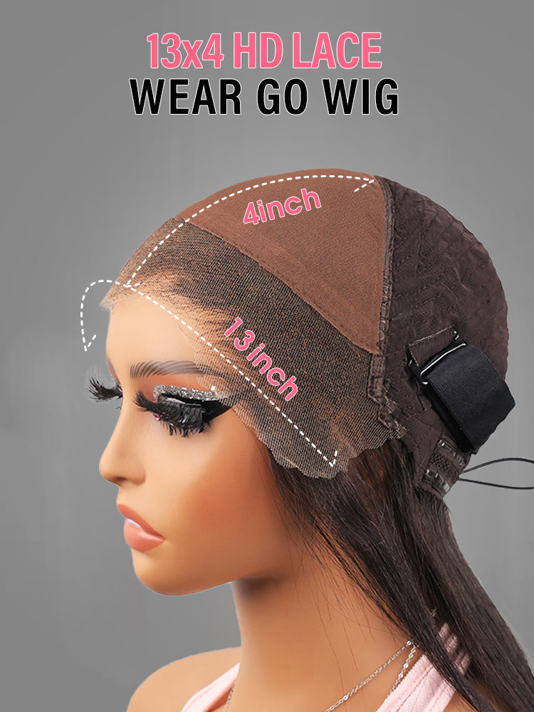 Simidola Pre-Bleached Knots Deep Wave 13x4 13x6 HD Lace Human Hair Wear Go Glueless Wig With Elastic Drawstring