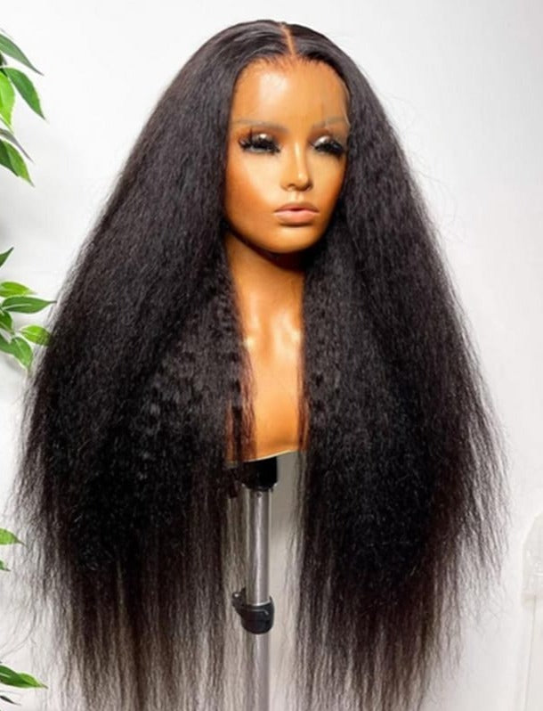 Simidola 13x4 Transparent / HD Lace 250% Density Kinky Straight Lace Front Wig