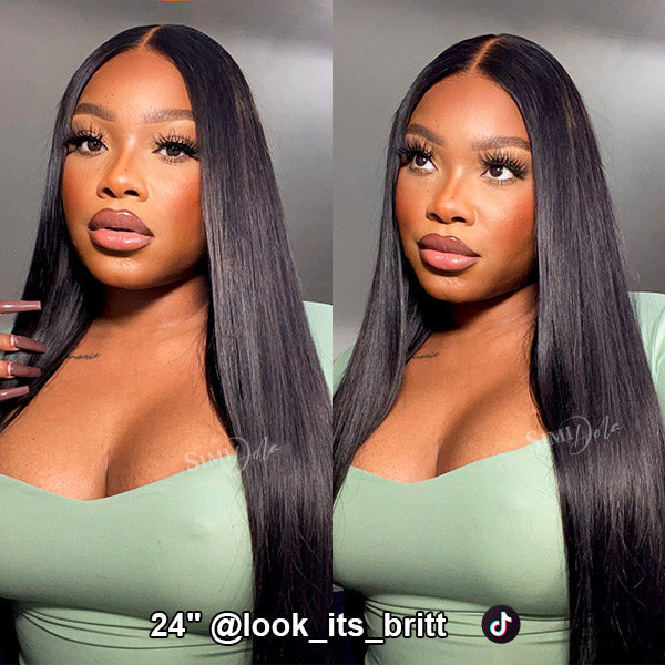 Simidolahair Silky Straight Easy Wear Go Glueless Wigs Pre Cut 7x5 HD Lace Closure Wigs Beginner Friendly