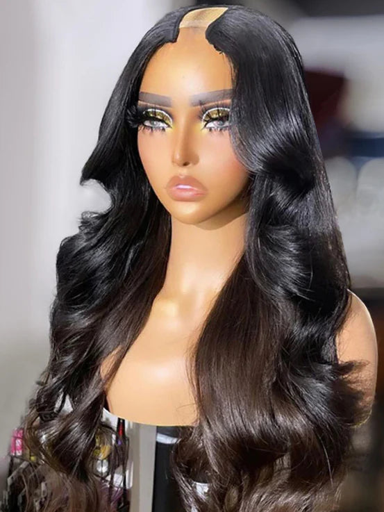 Simidola U Part Brazilian Hair Body Wave Wig