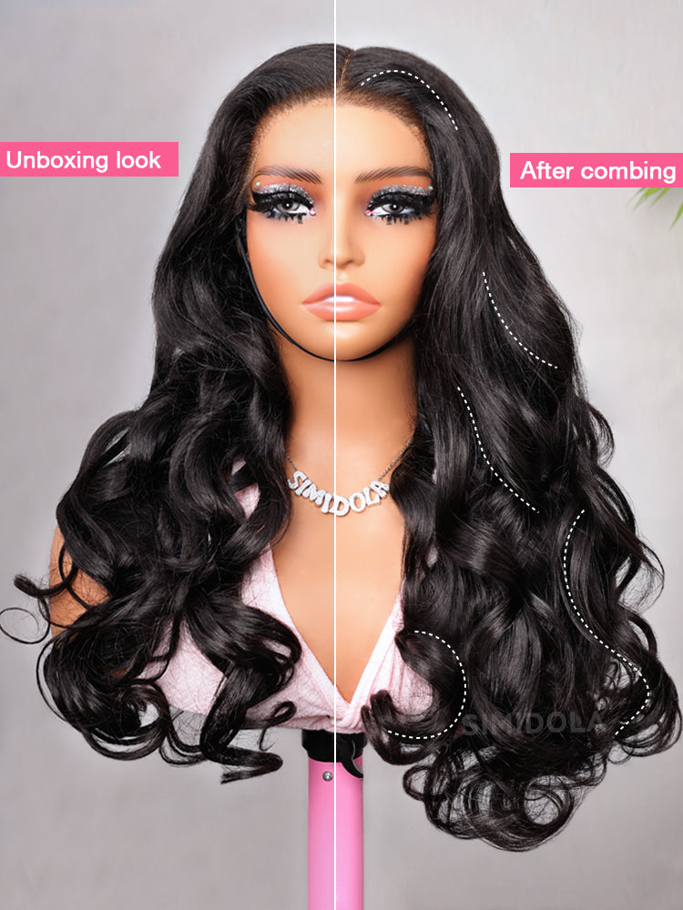Simidola M-CAP Wear Go 9x6 HD Lace Pre Bleached Tiny Knots Body Wave Glueless Wig