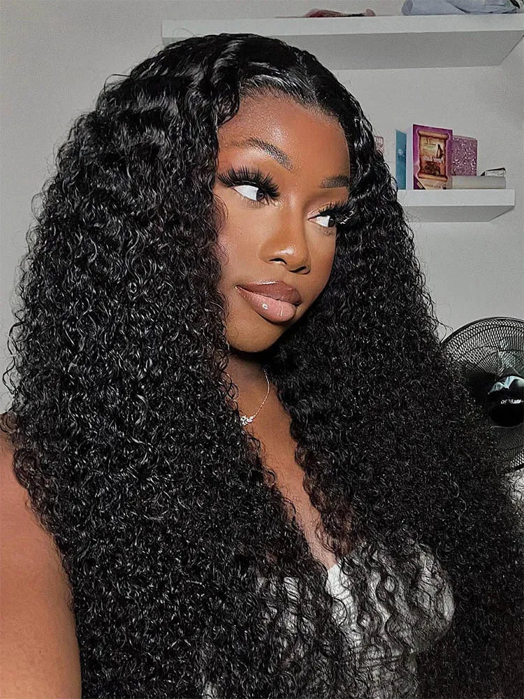 Simidola 13x4 Transparent / HD Lace 250% Density Kinky Curly Wig Natural Pre Plucked
