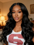 Simidola Pre-bleached 7x5 Pre-cut Pre-plucked Body Wave Wear Go Glueless Wig With Drawstring
