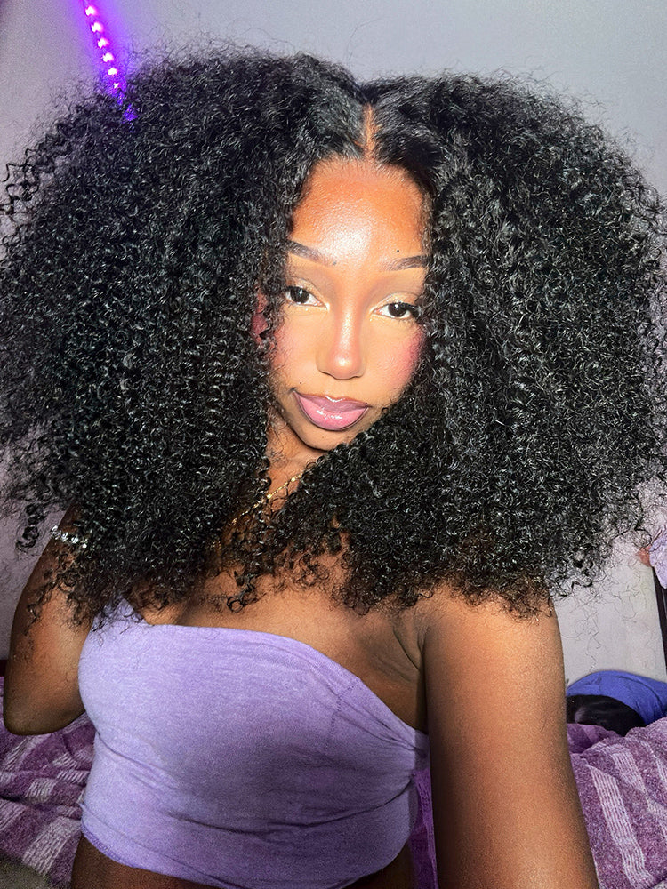 Simidola M-CAP Wear Go 9x6 HD Lace Pre Bleached Tiny Knots Kinky Curly Bob Wig