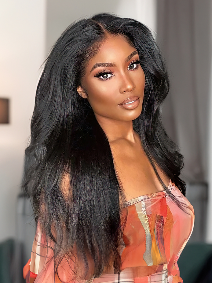 Simidola 5x5 Lace Natural Kinky Straight Undetectable Lace Wig