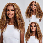 Seegethair Kinky Curly 360 Glueless Wigs With Invisi Drawstring Curly Human Hair Wigs