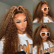 Seegethair Water Wave Ombre Highlight Water Wave Human Hair Wear Go Wigs 360 Lace Frontal Wigs With Bleached Knots