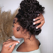 Seegethair Kinky Curly Hair Wear And Go Wigs 360 Full Lace Front Wigs Pre Cut Lace Wig With Bleached Knots