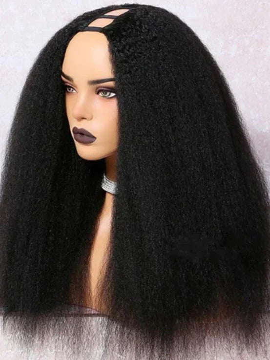 Simidola U Part Brazilian Hair Kinky Straight Wig