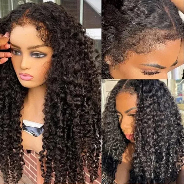 Seegethair Type 4C Edges Hairline Wear Go Wig Water Wave Hair 4x6 Glueless Swiss HD Lace Wigs