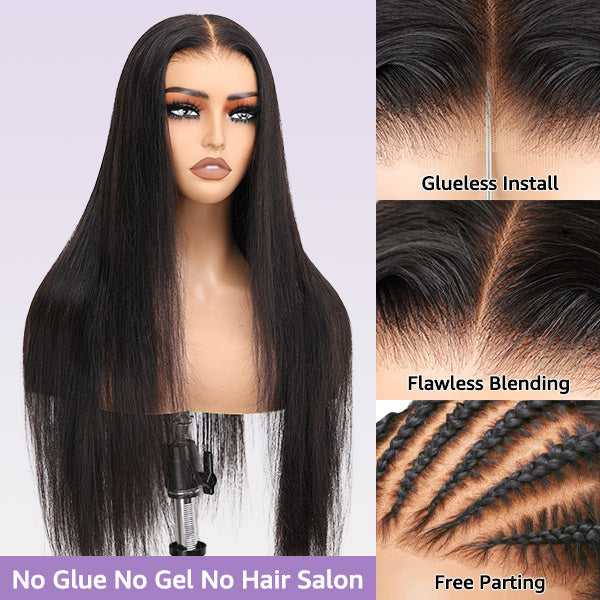 Simidolahair Silky Straight Easy Wear Go Glueless Wigs Pre Cut 7x5 HD Lace Closure Wigs Beginner Friendly