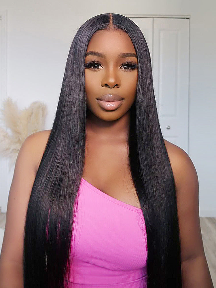 Simidola Pre Bleached Knots 13x6 HD Lace 250% Density Straight Hair Wig