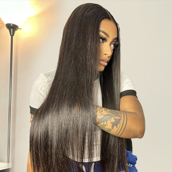 Simidolahair Silky Straight Easy Wear Go Glueless Wigs Pre Cut 7x5 HD Lace Closure Wigs Beginner Friendly