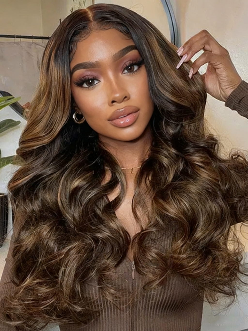 Simidola Glueless Highlight Balayage Color Body Wave 9x6 T Part Glueless Wig Pre-cut Lace Wear Go Wig