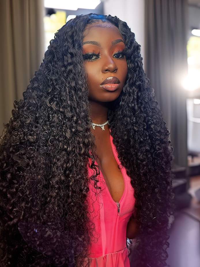 Simidola 13x6 HD Lace 250% Density Water Wave Human Hair Front Wig