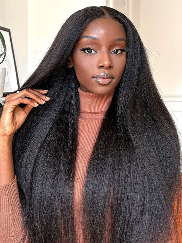 Simidola 5x5 Lace Natural Kinky Straight Undetectable Lace Wig