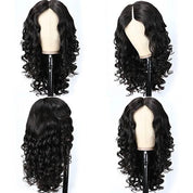 Seegethair Glueless Wigs V Part Wigs 250% Density Body Wave Wigs Thin Part Human Hair Wig