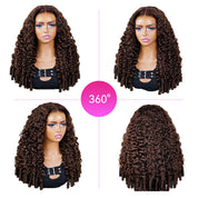 Seegethair Chocolate Brown Glueless Wear Go Wigs Burmese Curly Pre-Cut 13x6 Lace With Adjustable Drawstring