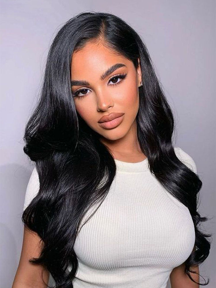 Simidola Pre-Bleached Knots Body Wave 13x4 13x6 HD Lace  Human Hair Wear Go Glueless Wig With Elastic Drawstring
