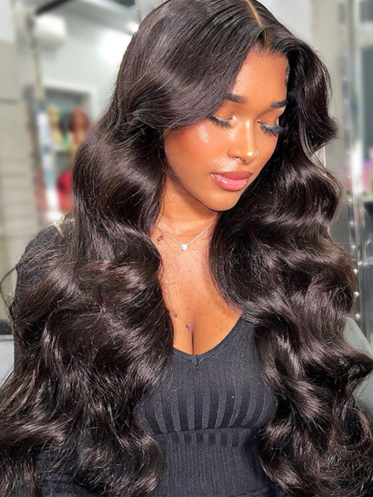 Face-Framing Layered Cut Body Wave Pre-Bleached Wear Go Wig 9x6 Lace Tiny Knots Glueless Wig