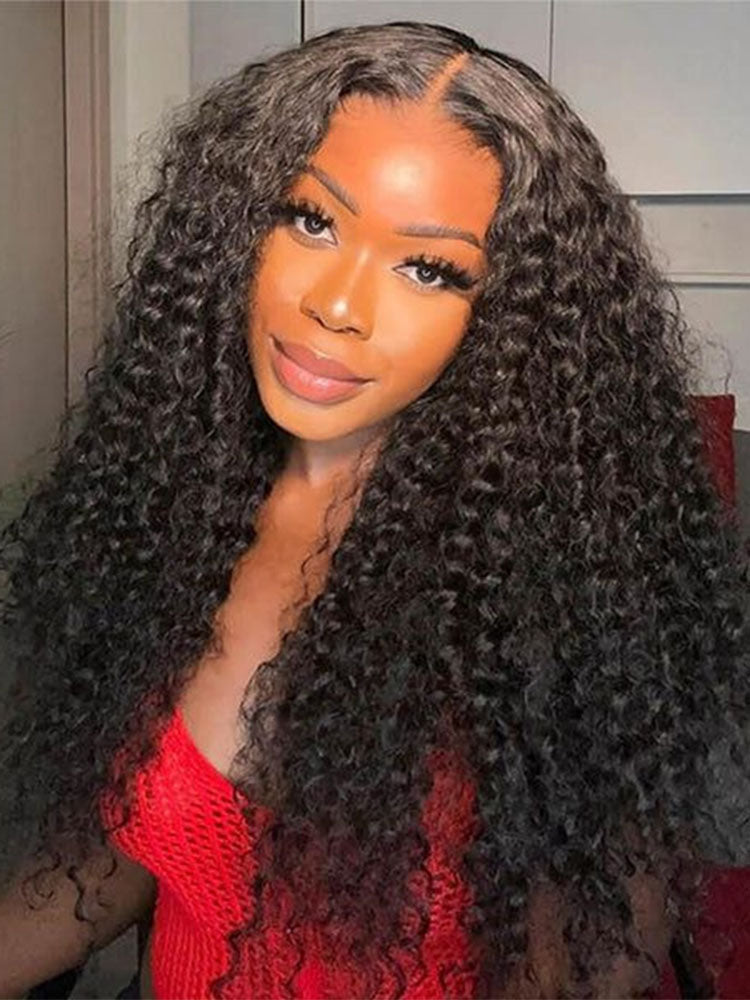 Simidola Pre-bleached 7x5 Pre-cut Pre-plucked Deep Wave Hair Wear Go Glueless Wig With Drawstring