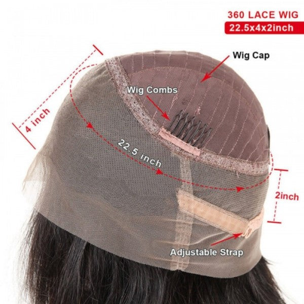 Simidola 360 Transparent Lace Straight Hair 180% Density Frontal Wig