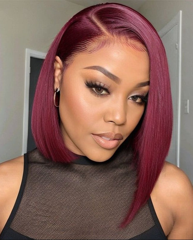 Simidola 99J 4x4/13x4 Lace Straight Hair Short Bob Wig