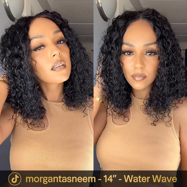 Seegethair Bleached Knots Wear Go Wig Water Wave Hair 10x6 Glueless Swiss HD Lace Wigs