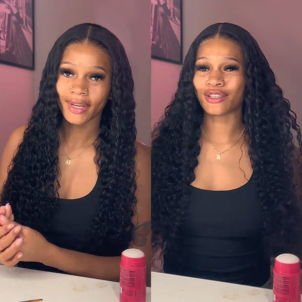 Seegethair Glueless 10x6 Lace Front Wigs Deep Wave Wear Go Wig Human Hair Bleached Knots 250% Density