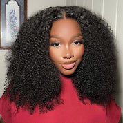 Seegethair 360 Lace Wigs Afro Curly Human Hair Pre Cut Lace Wigs Bleached Knots Wear Go Wigs