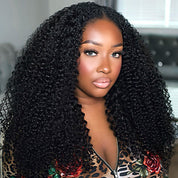 Seegethair 360 Lace Wigs Afro Curly Human Hair Pre Cut Lace Wigs Bleached Knots Wear Go Wigs