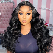 Seegethair Body Wave 360 Full Lace Frontal Wigs Bleached Knots Human Hair Wigs Snug Fit Invisible Drawstring
