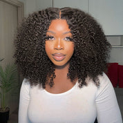 Seegethair Bleached Knots Afro Curly Wear Go Wig Ready To Wear HD Lace Glueless Human Hair Wigs