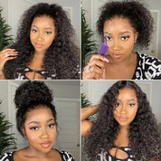 Seegethair Water Wave 360 Lace Frontal Human Hair Wear Go Wigs With Bleached Knots Invisible Drawstring