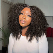 Seegethair Bleached Knots Afro Curly Wear Go Wig Ready To Wear HD Lace Glueless Human Hair Wigs