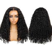 Seegethair Bouncy Spiral Curls Glueless Human Hair Wigs 7x5 Pre Cut Lace Wear Go Wigs With Drawstring