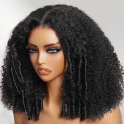 Vshow Layered Cut Afro Curly Wig With Finger Curly At Side 7x5 Pre Cut Lace Wear Go Glueless Wigs