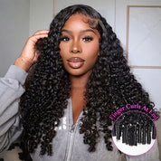 Seegethair Bleached Knots Burmese Curly 13x6 Pre Cut Lace Front Wear Go Wigs Pre Everything Glueless Human Hair Wigs