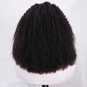 Pre-Braided Front Afro Curly 10x6 Parting Max Glueless Wigs Fulani Braids Curly Human Hair Wear Go Wigs