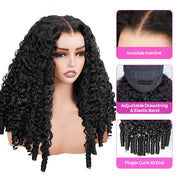 Seegethair Hair Burmese Curly Hair 7x5 Wear Go Glueless Human Hair Wigs Bleached Knots With Adjustable Drawstring