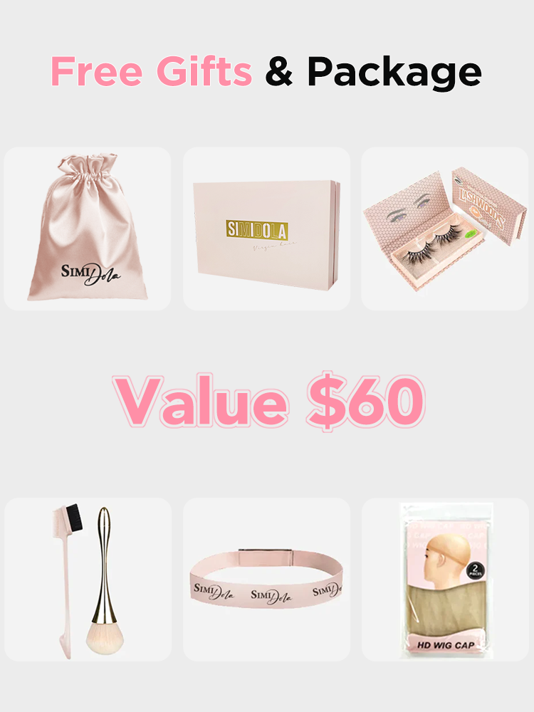 Simidola 360 Transparent Lace Kinky Straight 180 Density Frontal Wig
