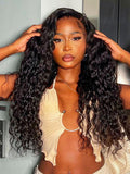 Simidola Pre-bleached 4x4 Pre-cut Pre-plucked Water Wave Wear Go Glueless Wig