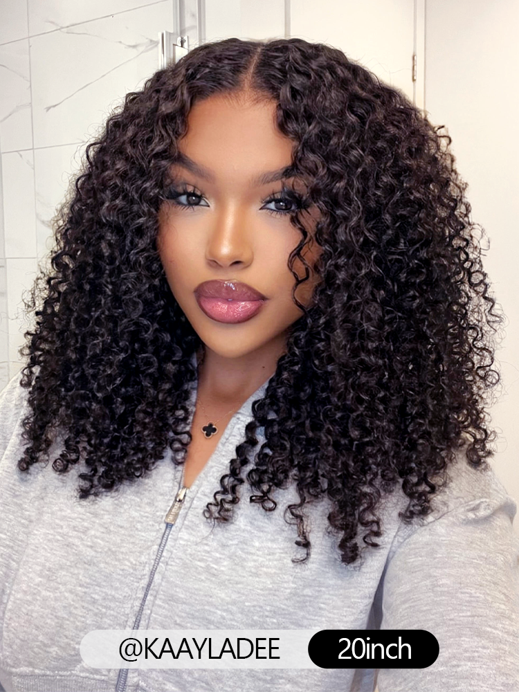 Simidola M-CAP Wear Go 9x6 HD Lace Pre Bleached Tiny Knots Kinky Curly Bob Wig