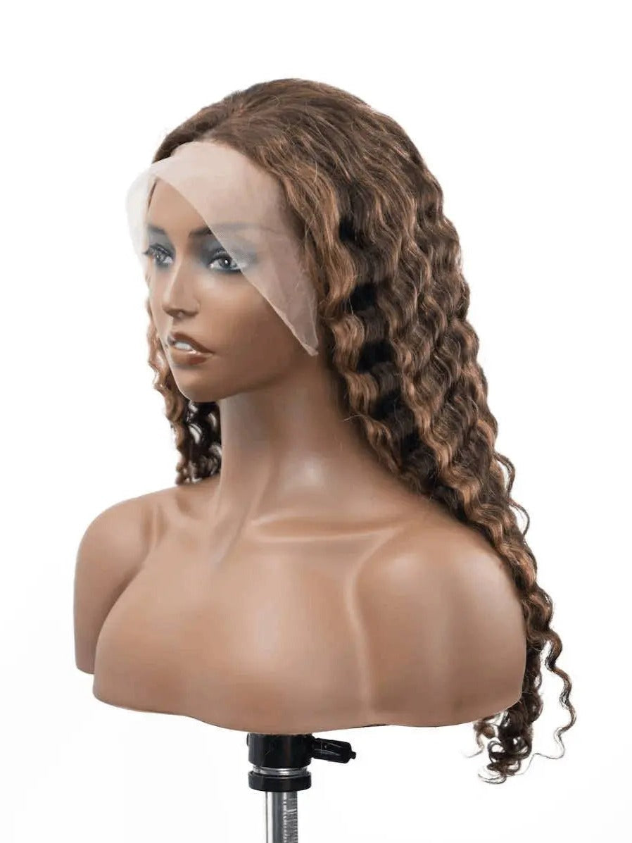 Simidola Splendid Highlight Brown Deep Wave Lace Frontal Wig